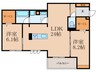 D-ROOM八幡駅前 2LDKの間取り