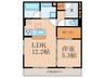 D-ROOM八幡駅前 1LDKの間取り
