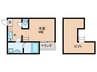 PHOENIX薬院 1Kの間取り