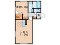 ハ－ティストＫ　Ａの間取図