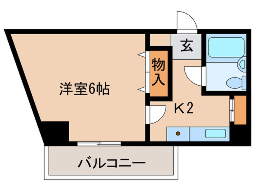 間取図 ﾙｴ・ﾒｿﾞﾝ・ﾛﾜｰﾙ渡辺通り（501）