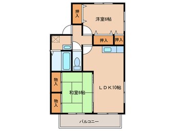 間取図 コーポ津屋崎