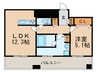 ザ　クロスメント 1LDKの間取り