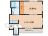 グランパルク椿館 1LDKの間取り