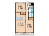 ルネス荒木五番館 2LDKの間取り