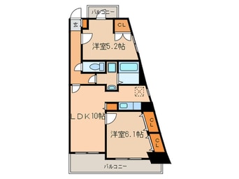 間取図 プリムヴェール愛宕