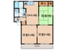 ディアス金丸Ａ 3DKの間取り