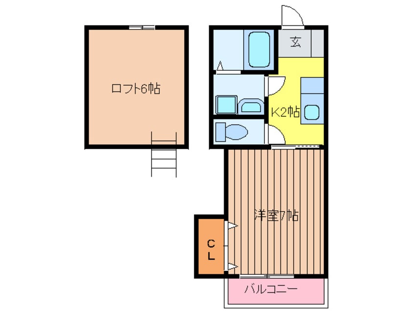 間取図 パティオ福工大前