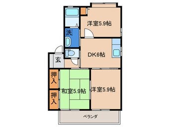 間取図 サニ－コ－ト下境