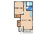 どんどんハウスⅡ 1LDKの間取り