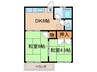 金比羅荘 2DKの間取り