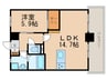 ハーヌルＮａｋａｉ 1LDKの間取り