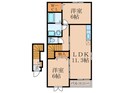 ブリ－ゼ・川宮Ⅱの間取図