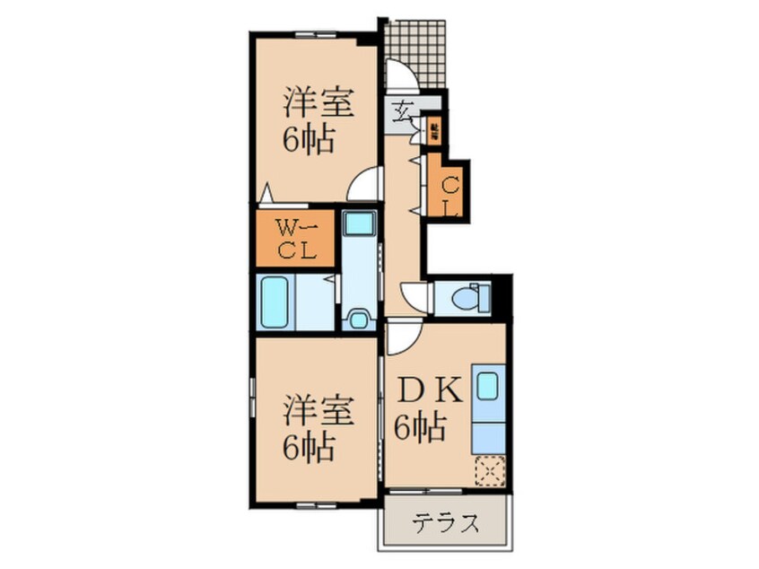 間取図 エスペランサＢ