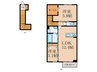 D‐ROOM上葛原 2LDKの間取り