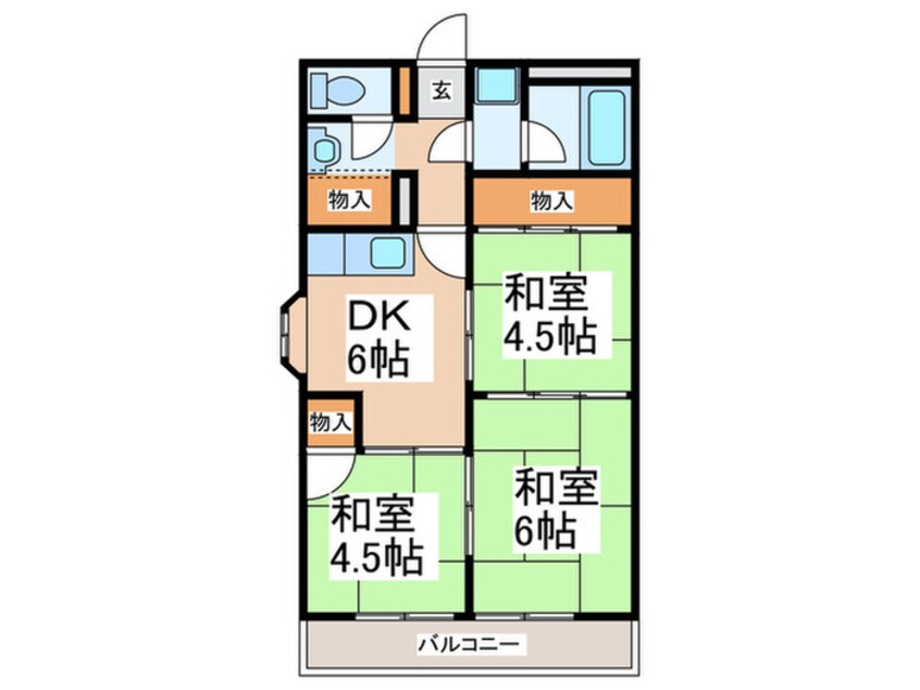 間取図 セイホーハイツ筑紫