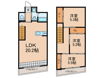 間取図 レジデンス住吉