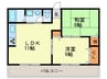 バナナアパ－ト 2LDKの間取り