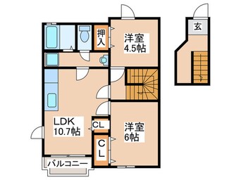 間取図 モント・ディダンスⅡＢ