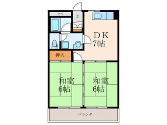 間取図 クローバーハイツ到津第２
