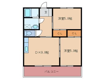 間取図 アークフォーユー宗像自由ヶ丘