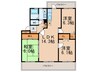 テラ青葉A棟 3LDKの間取り