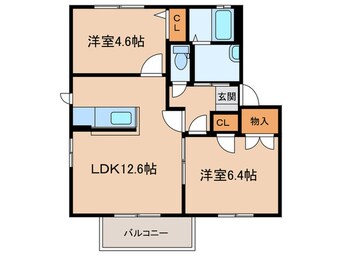 間取図 プレジ－ルアンＣ