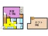 ケェイ井尻 1Kの間取り