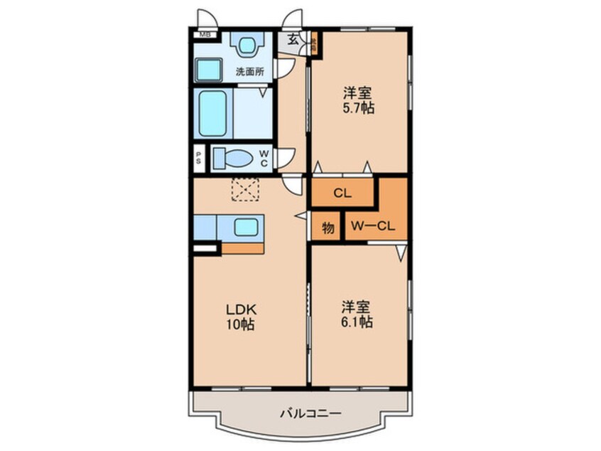 間取図 フェリ－チェＮ