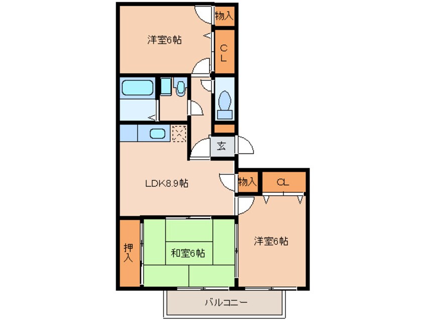 間取図 フォブール楠原