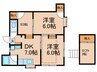 スカイライフ多々良Ｓ棟 2DK+Sの間取り