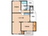 Oak　hills 10 2LDKの間取り