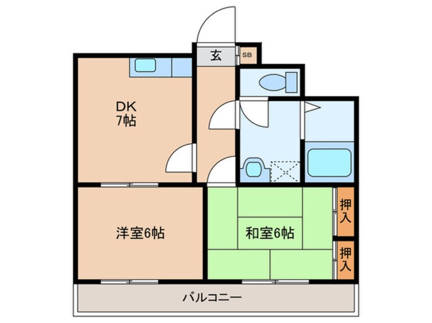 間取図 ヴィレッタ赤間駅前