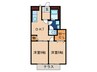 スカイヒルズＢ 2DKの間取り