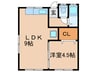 かつら荘 1LDKの間取り