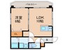 プロムナードK 1LDKの間取り