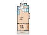 加治屋町MSH 1LDKの間取り