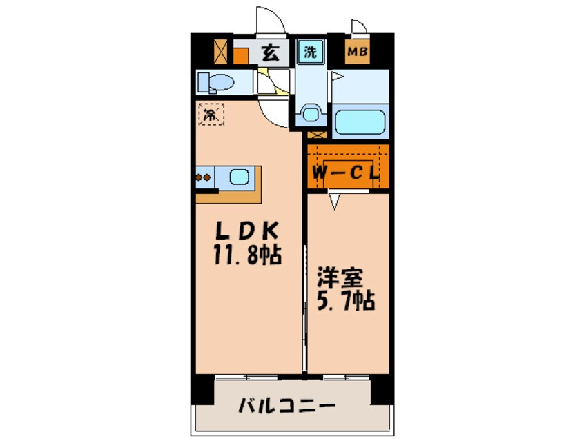 間取図 プロニティ空港前