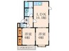 長尾サンフェリカ　１ 2LDKの間取り