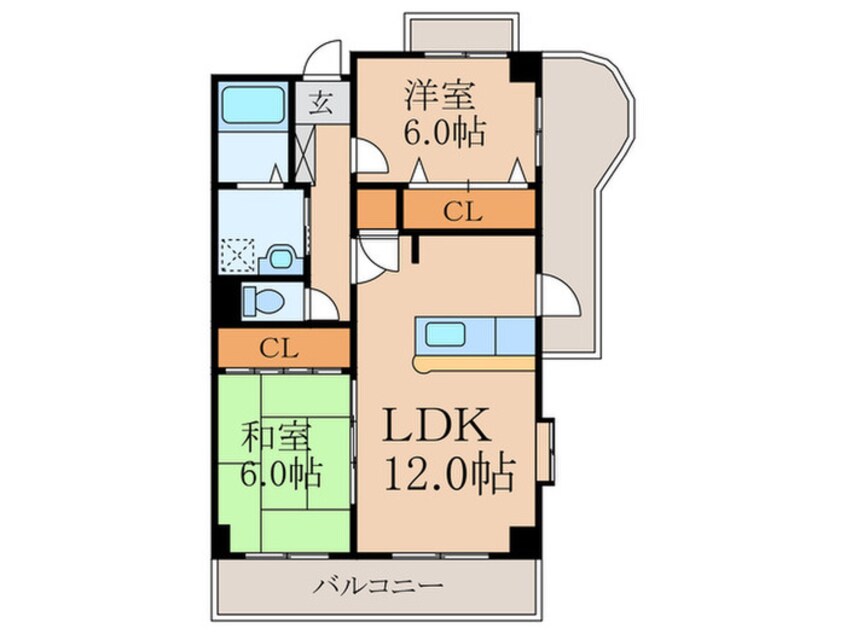 間取図 メゾンドプラム嵐山