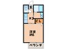 ウィル春日 1Kの間取り