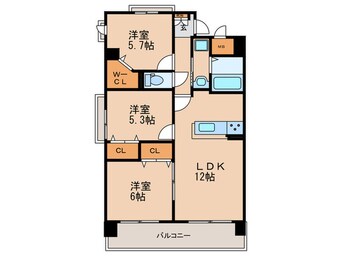 間取図 グランデスカイ空港南