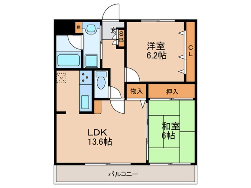 間取図 フェリ－チェ原田