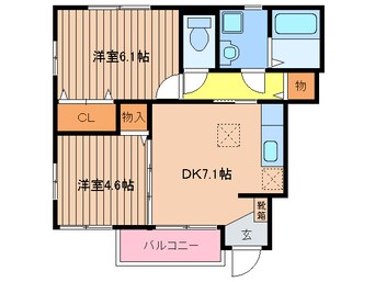 間取図 コンフォ－ト下府