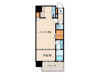 間取図 ｸﾞﾗﾝﾌｫ-ﾚﾌﾟﾗｲﾑ西新（1004)