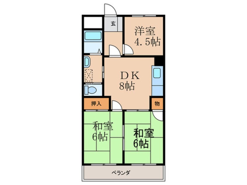 間取図 シャトレ苅田Ⅱ