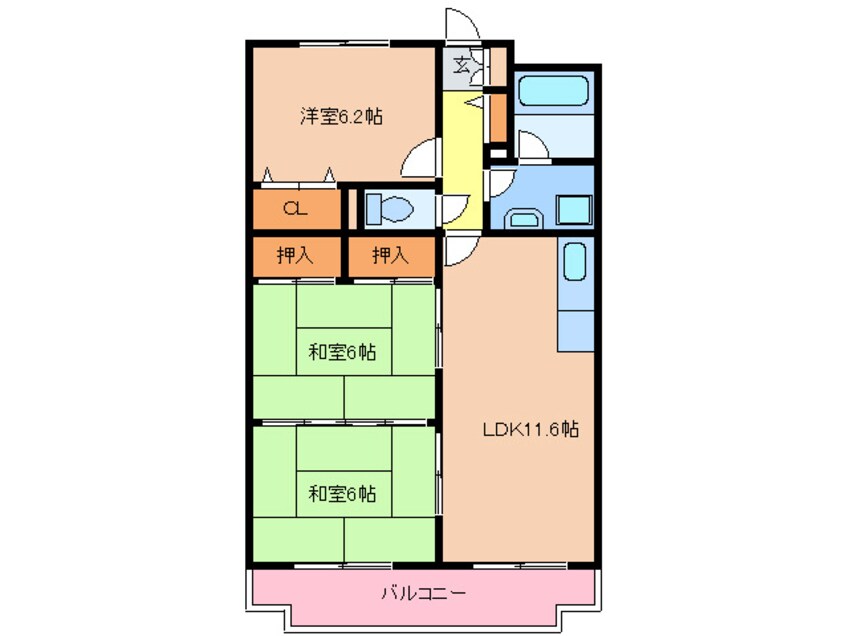 間取図 シャトレ和白