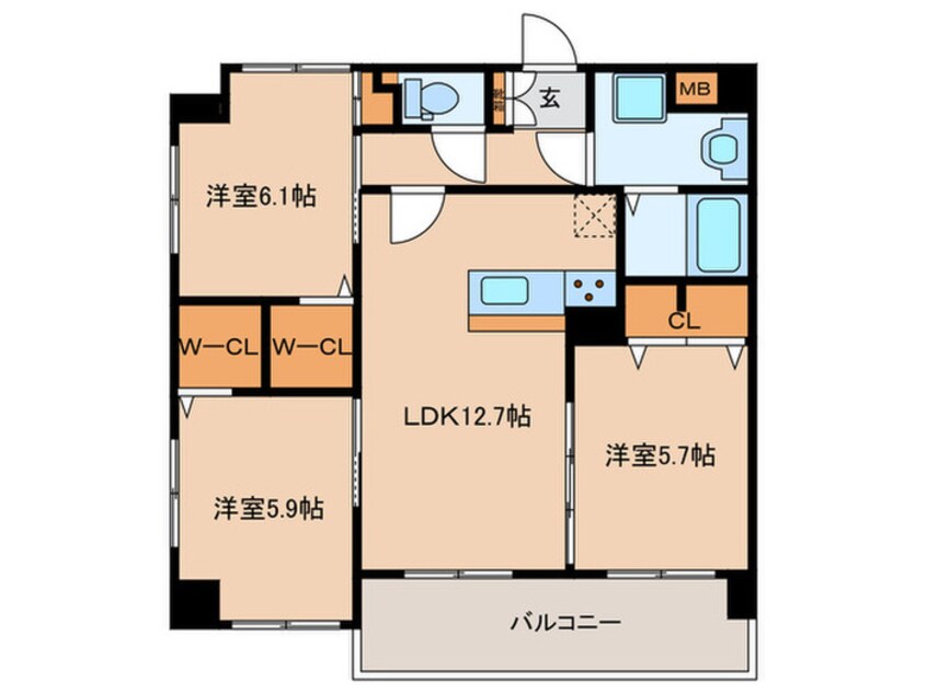 間取図 F・STAGE折尾