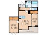 仮）フース　コーシェリ 2LDKの間取り