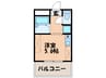 セントラルヒル城南Ⅱ 1Rの間取り